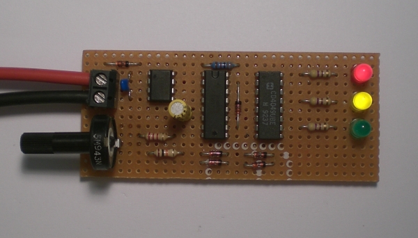 Die fertige Ampel im Betrieb