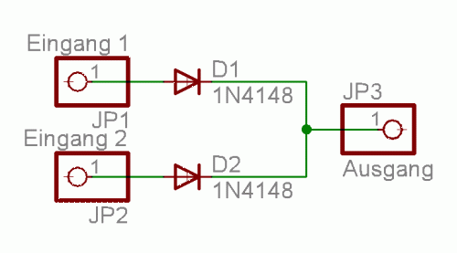 Ein Dioden-Oder-Gatter