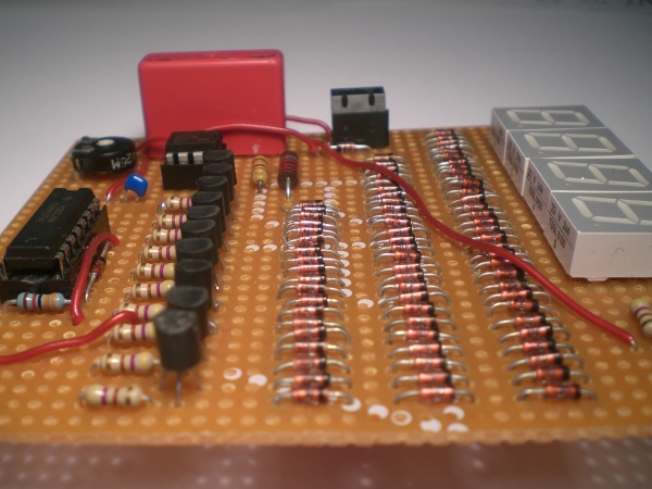 Die fertige Laufschrift im Ruhezustand