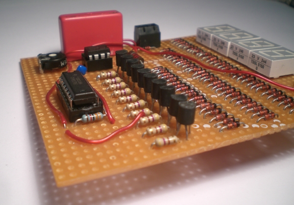 Die fertige Laufschrift im Ruhezustand