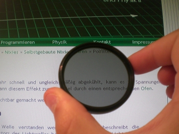 Der Polarisationsfilter (durchlässig)